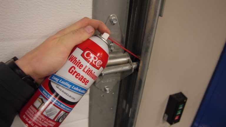 Every few months, lubricate the tracks, rollers, and hinges with silicone or lithium to keep your garage door quiet and efficient.