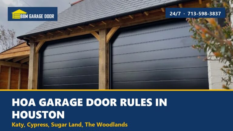 HOA garage door rules in Houston master-planned communities