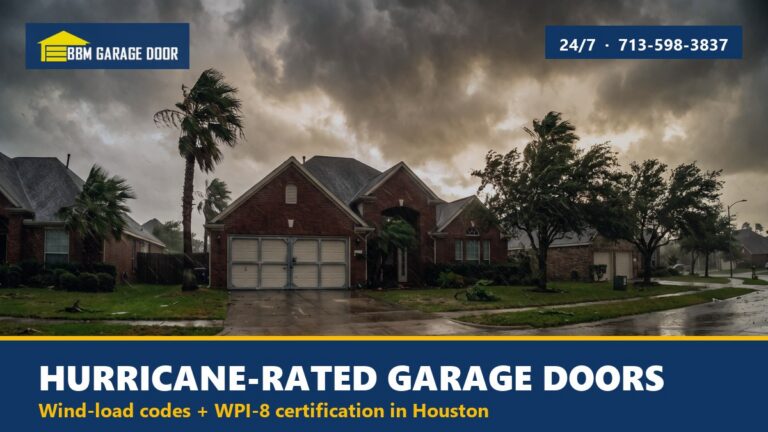 Hurricane-rated garage doors in Houston - wind-load codes and WPI-8 certification