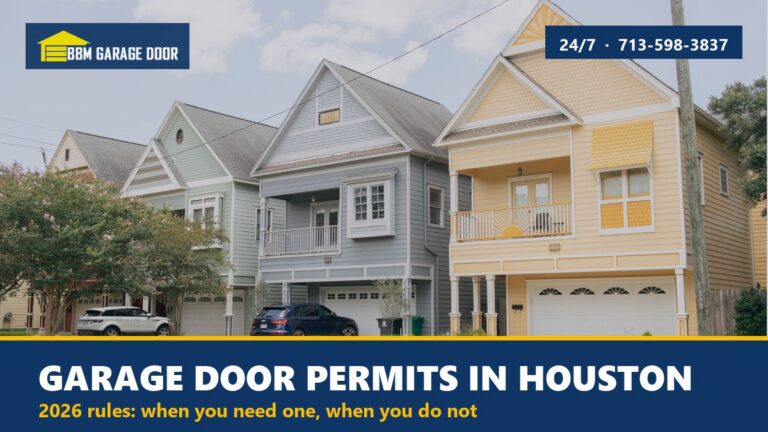Garage door permit rules in Houston 2026
